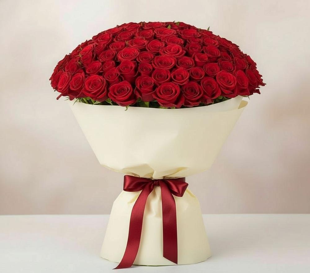 Букет 101 Красная роза Милано в Белоярском Свердловской области