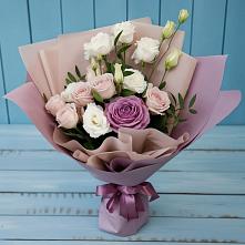 Букет цветов из:  Розы и Лизиантусы в Белоярском Свердловской области