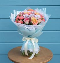 Букет цветов из:  Хризантемы и Розы #REPLACE_PRED# Белоярском Свердловской области