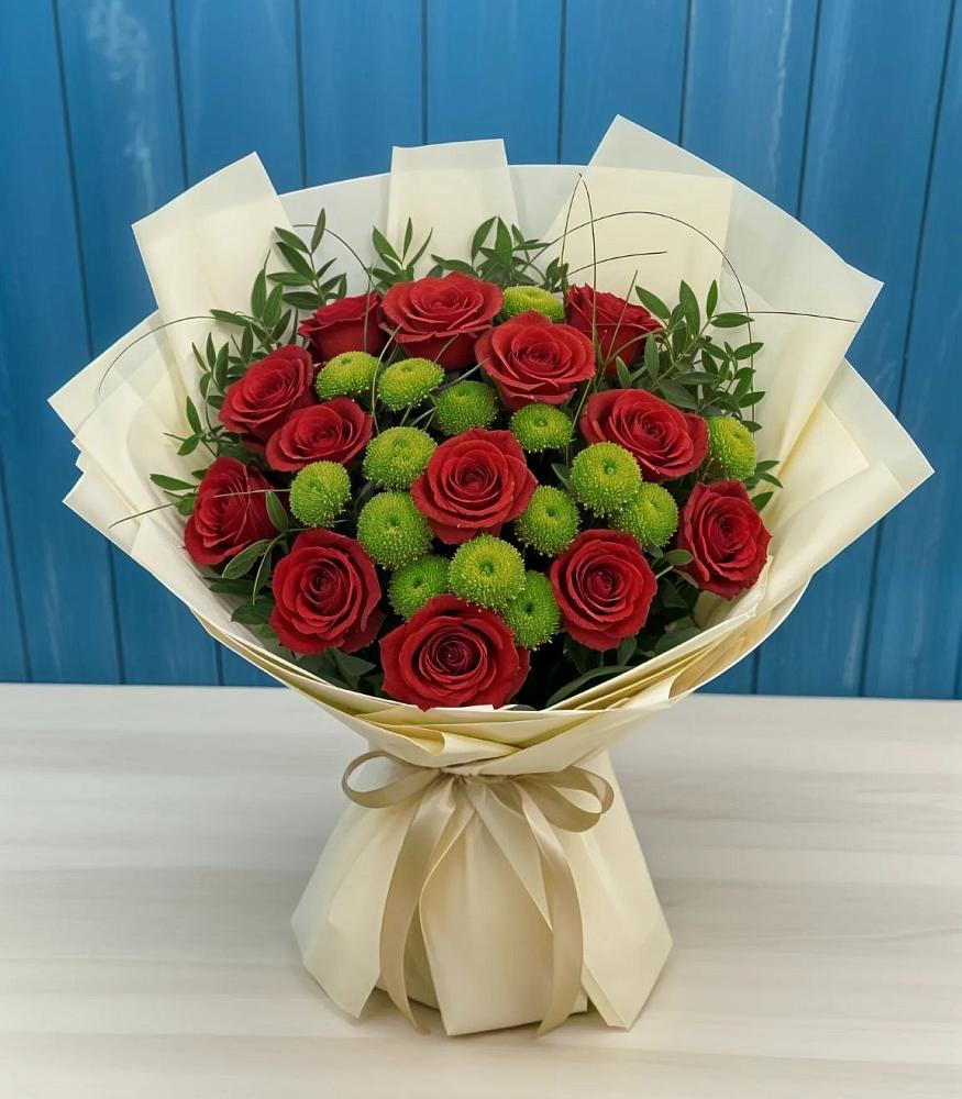 Букет цветов из: Розы и Хризантемы в Белоярском Свердловской области